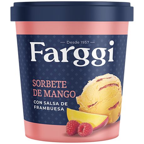 TUB SORBETE MANGO CON FRAMBUESA