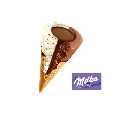 CONO MILKA VAINILLA Y CHOCOLATE